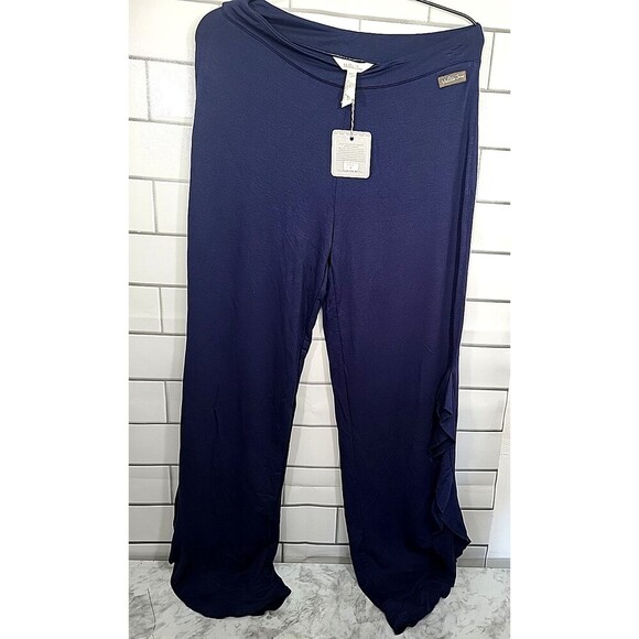 Matilda Jane Womens Sz Small Pants Ruffle Side Split Hippie Boho Cowgirl - Picture 1 of 7